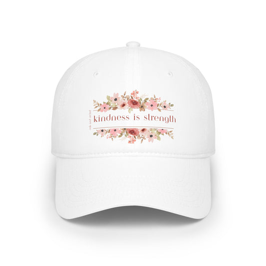 Meadow Musings - Floral Kindness Baseball Cap - Empowering Low Profile Hat for Everyday Wear