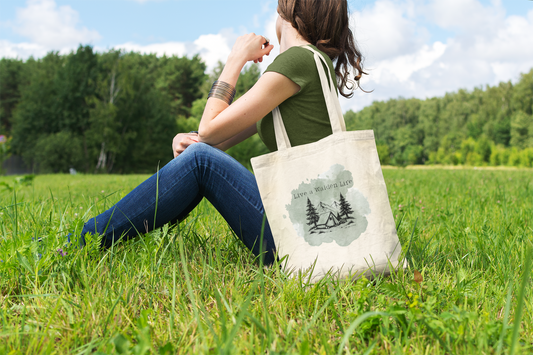 Summer 2025 - Orchard Bloom - Canvas Tote Bag with Inspirational Nature Design, Eco-Friendly Shopping Bag, Gift for Nature Lovers, Camping Accessory, Everyday Tote