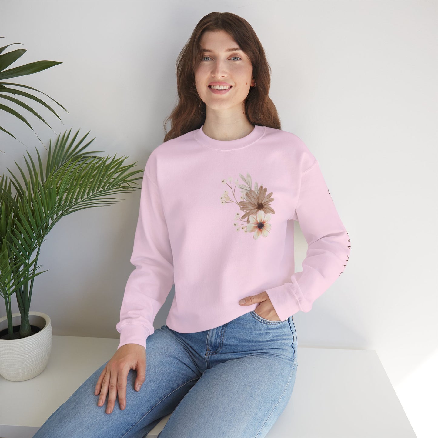 Meadow Musings - Floral Crewneck Sweatshirt - Rooted in Grace