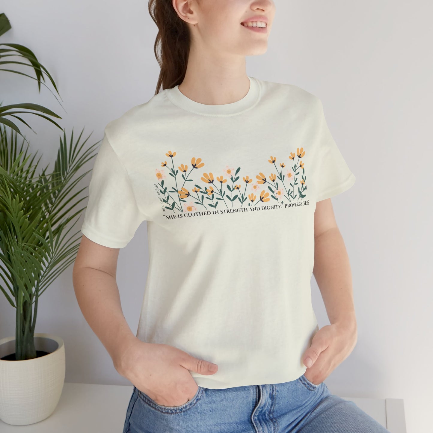 Meadow Musings - Unisex Tee - Proverbs 31:25