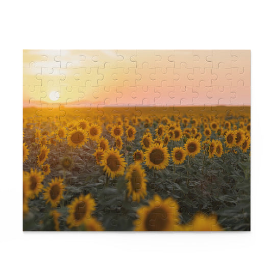 Sunflower Sunset Puzzle - 120, 252, 500-Piece Jigsaw