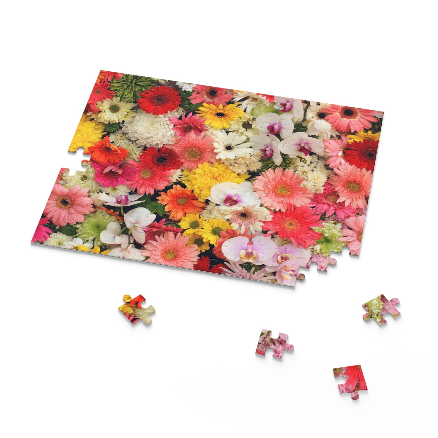Vibrant Floral Puzzle - 120/252/500-Piece Jigsaw for Flower Lovers