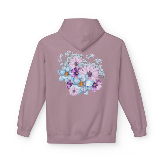 Fields of Mercy - Floral Design Christian Fleece Hoodie - Cozy & Stylish for Every Occasion