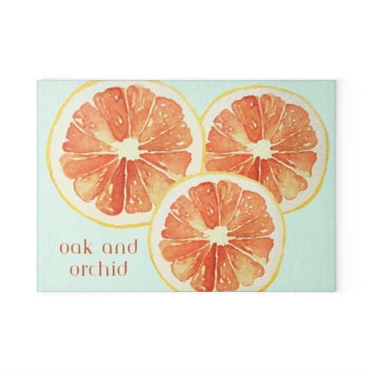 Citrus Mistress - Glass Cutting Board - Fresh Lemon Design for Kitchen Decor