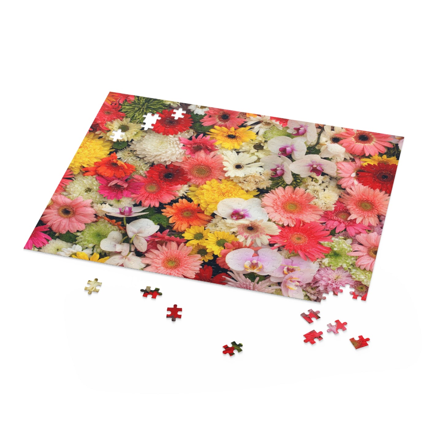 Vibrant Floral Puzzle - 120/252/500-Piece Jigsaw for Flower Lovers