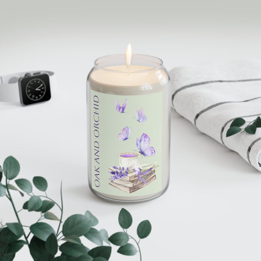 Summer 2025 - Orchard Bloom - Scented Candle - Oak and Orchid, Purple Floral Home Decor, Relaxing Gift, Aromatherapy Candle, Housewarming, Spa Atmosphere