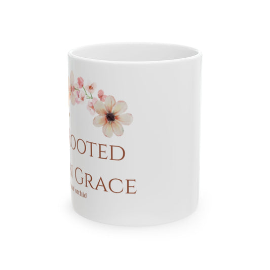 Meadow Musings - Floral Inspirational Ceramic Mug - Rooted in Grace
