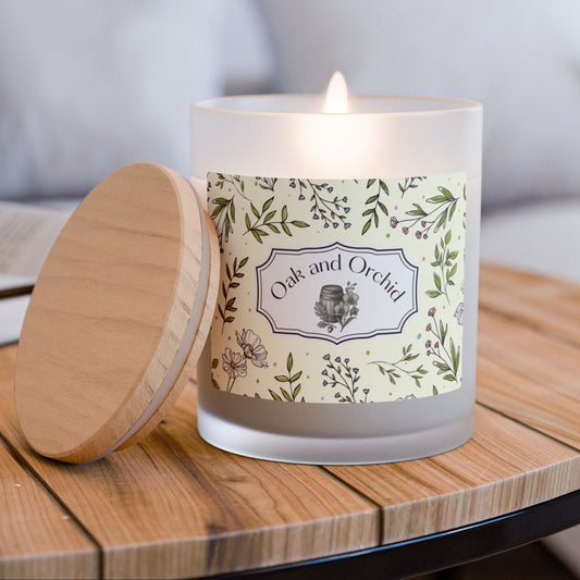 Lemon Lace - Scented Frosted Glass Candle 11oz