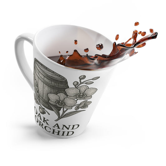 Oak and Orchid - Rustic Floral Latte Mug