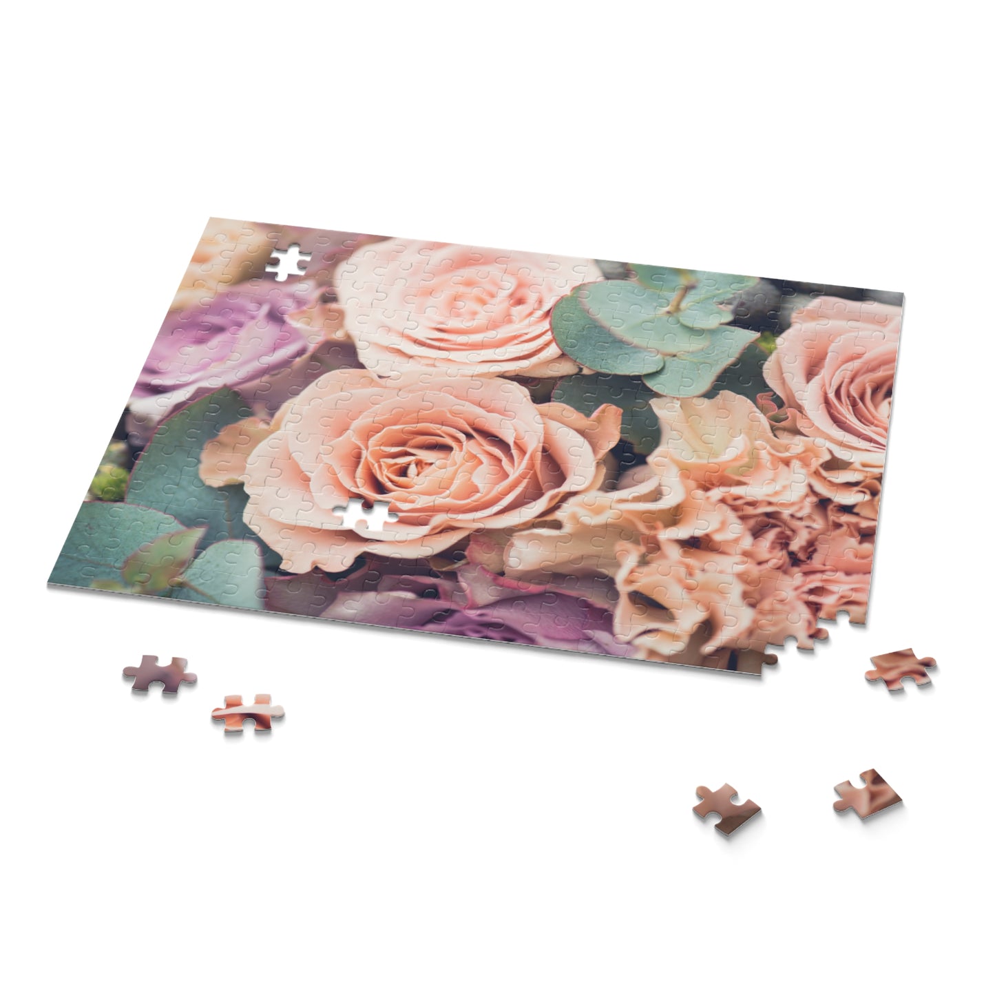 Floral Puzzle (120, 252, 500-Piece) - Beautiful Rose Design, Great Gift for Flower Lovers, Family Fun Activity, Cozy Game Night, Home Decor