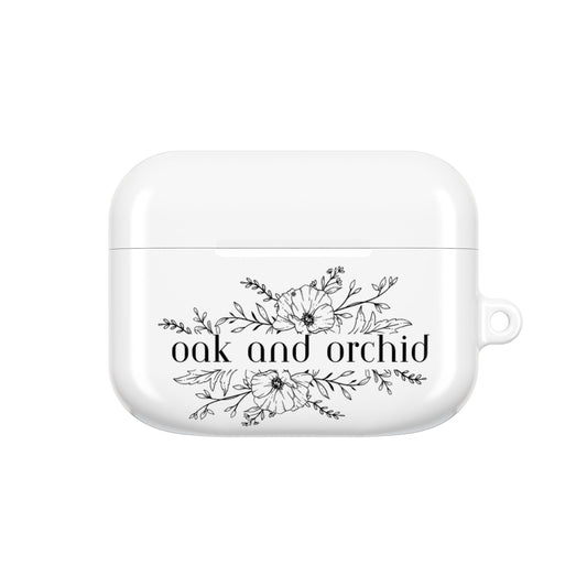 Oak and Orchid Originals - Stylish AirPod Case with Floral Design - Perfect for Music Lovers, Gift for Friends, Birthday, Personalized Tech Accessory