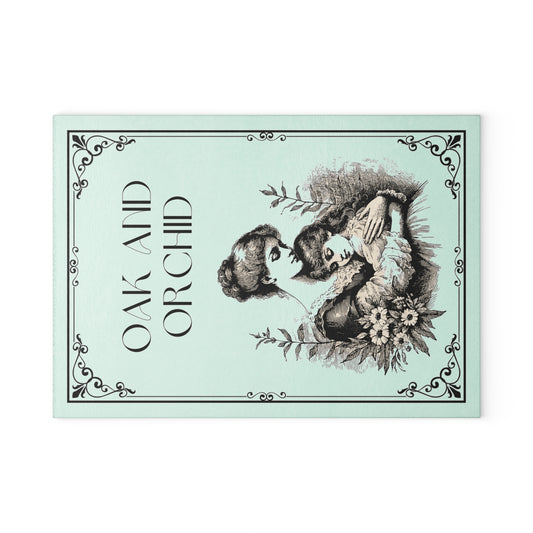 Oak and Orchid Originals - Vintage Floral Glass Cutting Board - Oak and Orchid Design