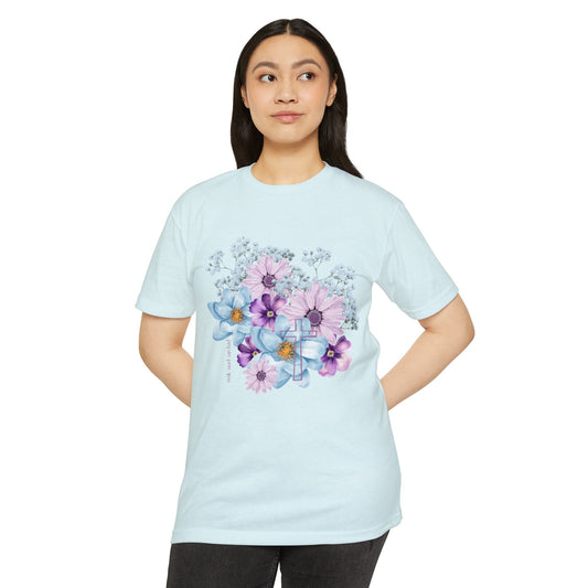 Fields of Mercy - Floral Christian Comfort T-Shirt