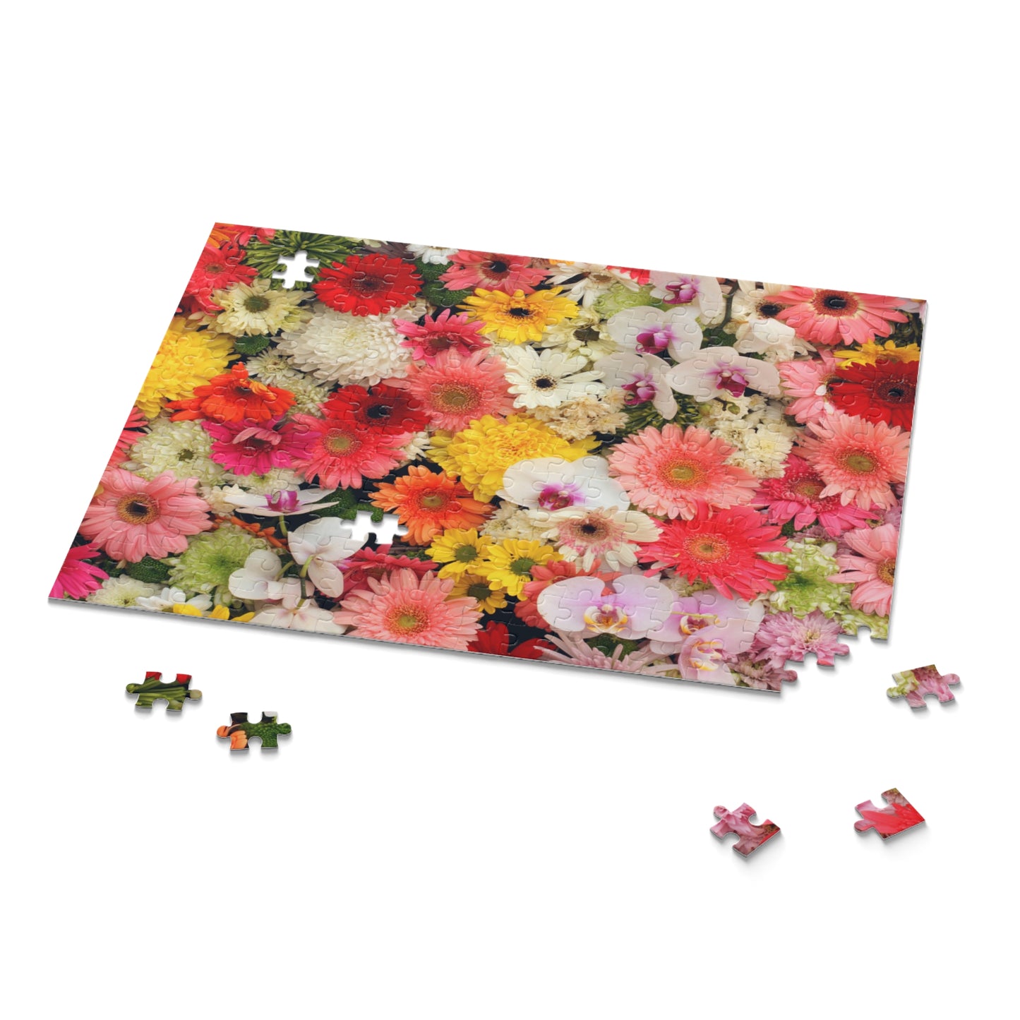 Vibrant Floral Puzzle - 120/252/500-Piece Jigsaw for Flower Lovers