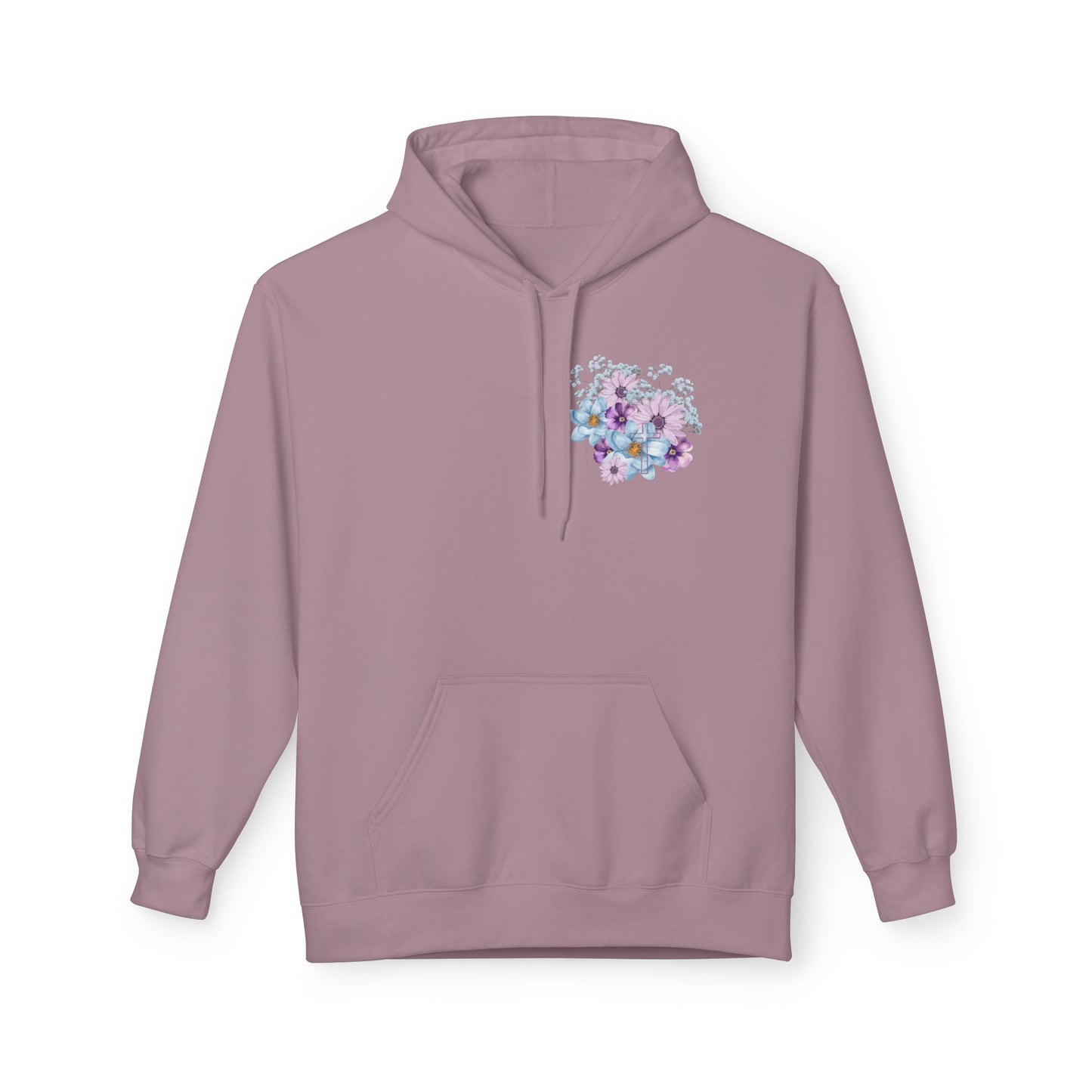 Fields of Mercy - Floral Design Christian Fleece Hoodie - Cozy & Stylish for Every Occasion