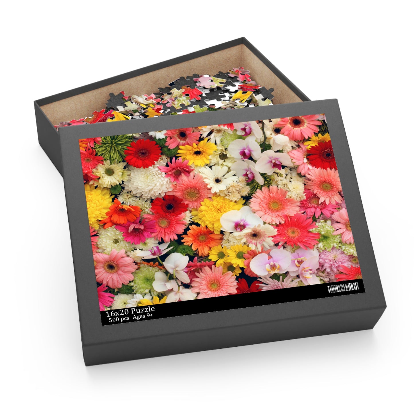 Vibrant Floral Puzzle - 120/252/500-Piece Jigsaw for Flower Lovers