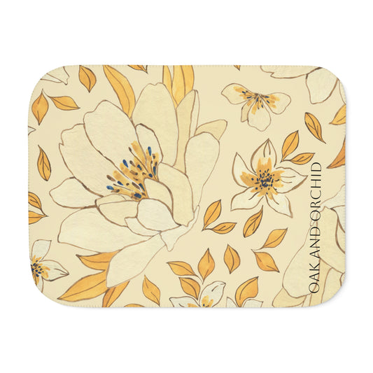 Buttered Bloom Sherpa Blanket