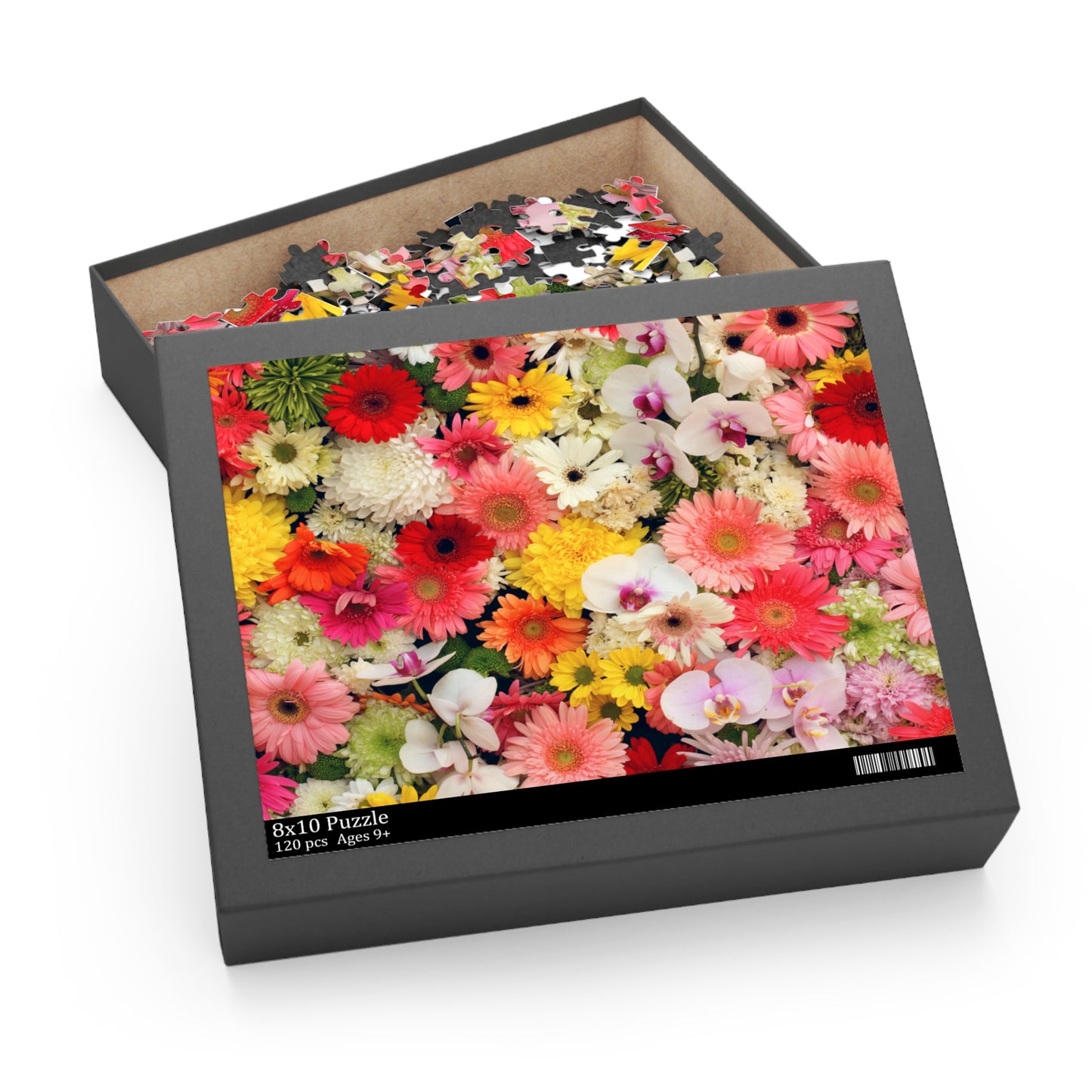 Vibrant Floral Puzzle - 120/252/500-Piece Jigsaw for Flower Lovers
