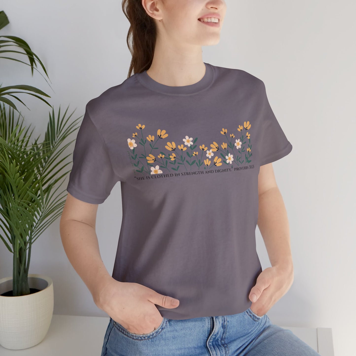 Meadow Musings - Unisex Tee - Proverbs 31:25