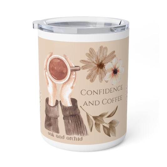 Meadow Musings - Confidence and Coffee Insulated Mug - 10oz