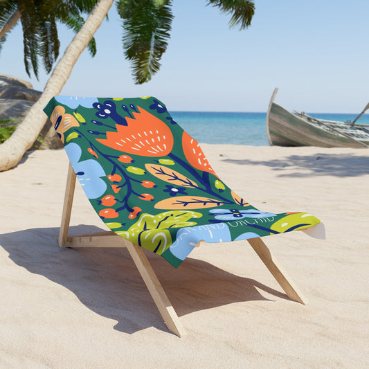Summer 2025 - Orchard Bloom - Vibrant Floral Beach Towel, Summer Essentials, Poolside Relaxation, Beach Day Gift, Colorful Towel for Vacation, Outdoor Fun